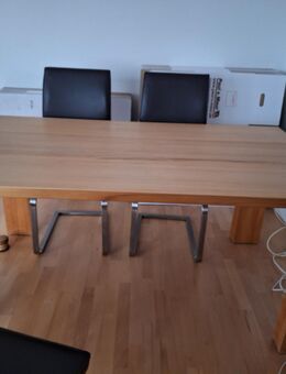 Massivholz Esstisch + 4 Stühle + Sitzbank - Böblingen