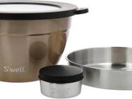 S'well Salatschüssel S'well Calacatta Gold Salad Bowl Kit, 1.9L, Edelstahl, (3-tlg), Therma-S'well®-Technologie mit vakuumisolierten Außenschale