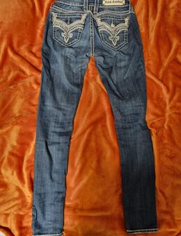 Rock Revival Skinny Jeans (Gr. 25) mit Zierstickerei - Rosenfeld