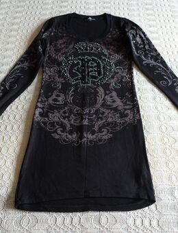 Longtop, Minikleid/Schlauchkleid, Gr. S, ca. Gr. 36, schwarz/bunt - Hamburg