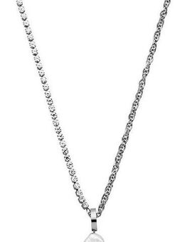 Purelei Kette mit Anhänger Schmuck Geschenk Elua Glitzer, 2108, mit Zirkonia (synth) - mit Süßwasserzuchtperle