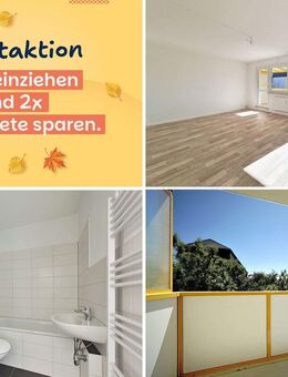 2 Warmmieten geschenkt*: Balkonwohnung mit Aussicht, Spielplatz und Einkaufsmöglichkeiten vor Ort - Freiberg