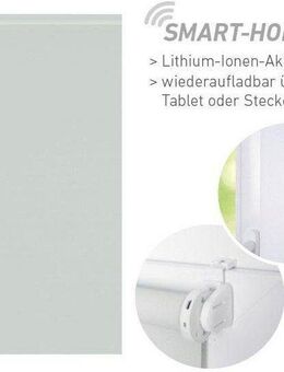Elektrisches Rollo Vau - SMART HOME, Good Life, Lichtschutz, ohne Bohren, Klemmfix, mit Fernbedienung