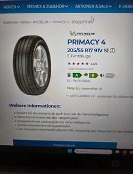 Sommerreifen Michelin Primacy 4 S1 205-55-R17 91v - Krefeld