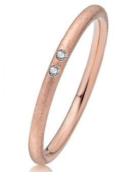 Verlobungsring Rotgold Damenring GE670-D2 mit zwei Diamant - Aholming