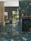 STUTTGART BAD FLIESEN 120x120cm | 120x60cm LABRADORITE BLUE MARMOROPTIK FLIESE in 72622