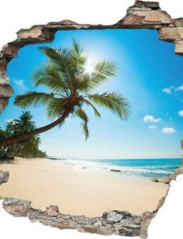 queence Wandtattoo Paradies (1 St), Wandsticker, Wandbild, selbstklebend, 3D, Wanddurchbruch
