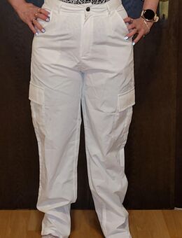 Modische leichte Weiße Damen Sommer Hose - Uchte