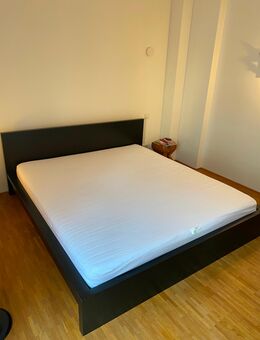 DOPPELBETT 180x200 SCHWARZ + LATTENROST - Stuttgart