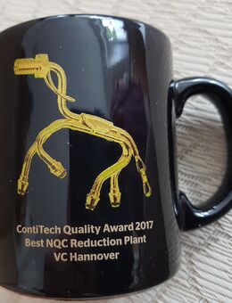 g06) Continental Becher Tasse ContiTech Quality Award 2017 Kaffeebecher - Garbsen