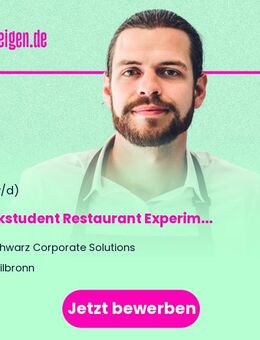 Werkstudent Restaurant Experimenta (m/w/d) - Heilbronn