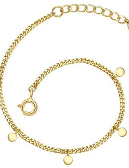 Glanzstücke München Panzerarmband GSM1337 (1-tlg), Armband Sterling Silber gelbgold