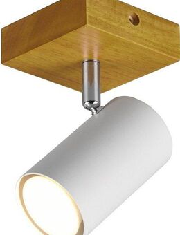 TRIO Leuchten Deckenspot Marley, ohne Leuchtmittel, Wand-und Deckenmontage per Stecker o. Fest-Anschluss, Holz Baldachin