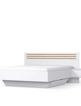 Home affaire Bett Bettgestell Calera mit zwei Nachttischen (Schlaffläche 180x200 cm) (Set, Bett mit 2 Nakos und 2 Schubladen), Bettgestell, mit Schubladen, BxTxH 265x204x96 cm