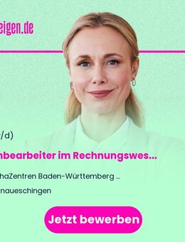 Sachbearbeiter im Rechnungswesen (m/w/d) - Donaueschingen