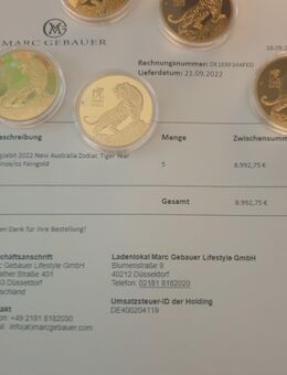 Gold 1 Unze Münze Goldmünze Goldbarren barren oz - Kleinwallstadt