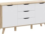 FORTE Sideboard Vankka Anrichte (B/H/T 149,1/76,7/41,7 cm), Sideboard, ca. 150 cm breit, Türen, Schubkästen, Echtholzbeine