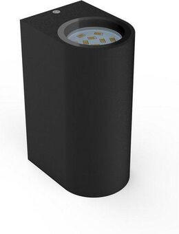 B.K.Licht LED Außen-Wandleuchte Volans, Leuchtmittel wechselbar, Warmweiß, Außenleuchte, IP44, Wand-Spot, Strahle, Bad, schwarz, inkl. 5W 400lm