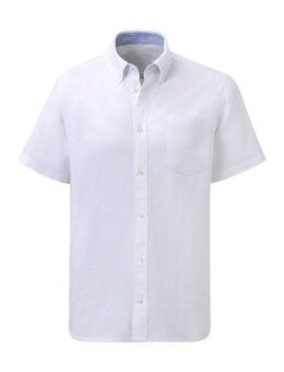 H.I.S Kurzarmhemd regular-fit mit Button-down-Kragen, reine Baumwolle