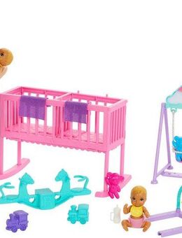 Barbie Anziehpuppe Skipper Babysittes Inc. Zwillings-Kinderzimmer-Spielset
