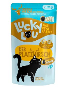 Sparpaket Lucky Lou Adult 48 x 125 g - Geflügel & Hirsch