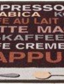 Andiamo Küchenläufer Cafe Creme, rechteckig, Höhe: 4 mm, Motiv Kaffee, mit Schriftzug, Größe 50x150 cm, Küche