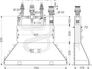 hansgrohe Grundkörper für 4-Loch Wannenrandarmatur