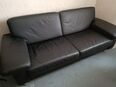 Ledersofa schwarz, 3-Sitzer / echtes Leder in 75248