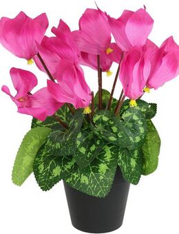 Kunstblume Alpenveilchen im Topf, I.GE.A., Höhe 28 cm, Künstliche Blume Dekopflanze Kunstpflanze Pflanze Primeln Seidenblume