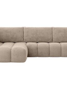 INOSIGN Ecksofa AZITA klein, L-Form, elegant und bequem Designsofa, lose Rückenkissen, traumhafte Steppung, Maße B/T/H: 296/176,5/89 cm