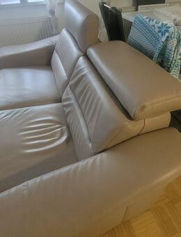 Ledercouch 2-Sitzer elektrisch verstellbar - Saarwellingen