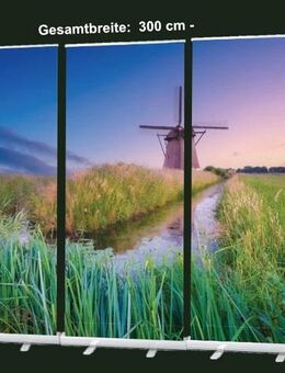 Roll-Up Display-Set „Windmühle am Abend“ – 300 x 200 cm – Symbol für Beständigkeit, Ruhe und den sanften Rhythmus des Lebens – Dekoration für Trauerhallen - Wilhelmshaven Zentrum