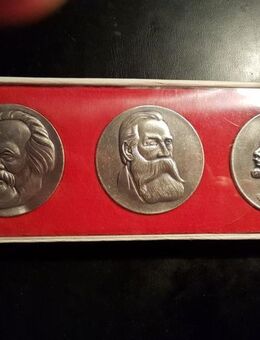 Bildnisse von Marx , Engels und Lenin -im Original Etui - Neubrandenburg