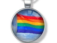 Halskette Flagge Anhänger Regenbogen Fahne Motiv Modeschmuck 9,90* - Villingen-Schwenningen