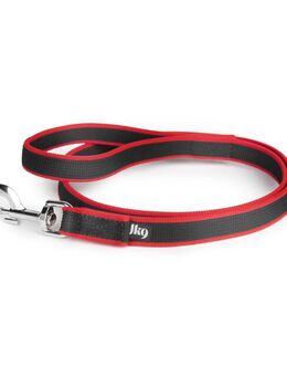 Julius-K9 Premium Jogging-Leine, rot - 120 cm lang, 25 mm breit