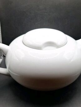 Teekanne Gesamthöhe 11cm weiß flach ca. 14cm Breit Porzellan - Essen
