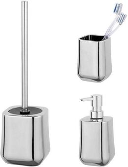 SCHÖNER WOHNEN-Kollektion Badaccessoire-Set »Adine«, Set, 3 tlg., aus Keramik, mit Zahnputzbecher, Seifenspender und WC-Garnitur