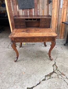 Antiker Holz Tisch Arbeitstisch Massivholz mit Schnitzelementen - Überlingen Zentrum