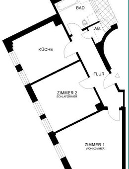 Große 2-Zimmer-Altbauwohnung - Nürnberg