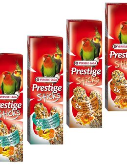 Mixed Pack Versele-Laga Prestige Sticks Großsittiche - 4 x 2 Sticks (560g)