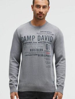 CAMP DAVID Rundhalspullover aus Baumwolle