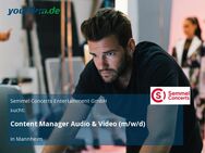 Content Manager Audio & Video (m/w/d) - Mannheim