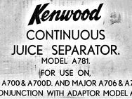 7 Kenwood Kleinteile Ersatzteile f. Fruchtsaftzentrifuge A781 - Chef A700, A700D + Major A706, A706D - Groß Gerau