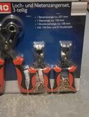Loch- und Nietenzangenset 3-teilig in Originalverpackung in 22844