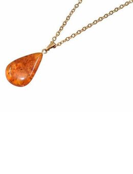 Firetti Kette mit Anhänger Schmuck Geschenk Tropfen, Made in Germany - mit Bernstein