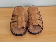 Pantoletten Leder Comfort mit weichem Fußbett Gr. 43, Gebraucht - Heilsbronn Zentrum