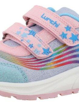 Lurchi Abelia Klettschuh, mit Streifen in Regenbogenfarben, Größenschablone zum Download