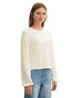 TOM TAILOR Denim Schlupfbluse mit Struktur