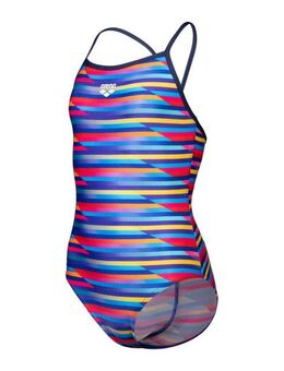 Arena Badeanzug arena Performance Mädchen Racing Stripe Light Drop Back Badeanzug mit UV-Schutz UPF 50+