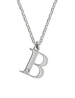 Diamonds by Ellen K. Kette mit Anhänger Silber 925 mit 1x Diamant 0,008ct. Buchstabe B